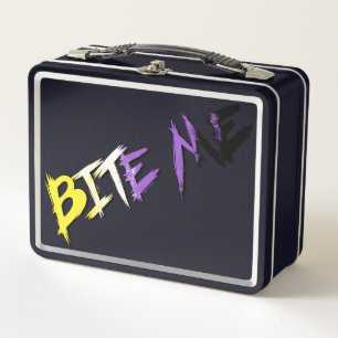 Non-Binary Pride Bite Me Metal Lunch Box