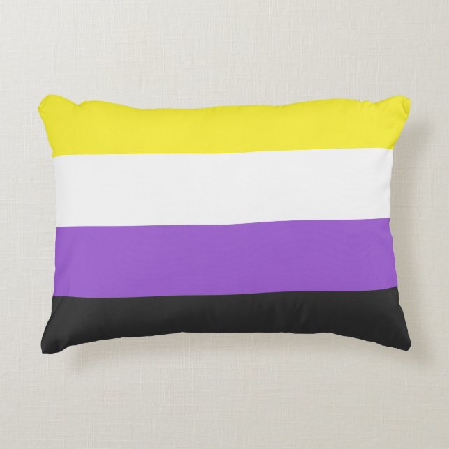 Non-binary Pride Decorative Cushion (Front)