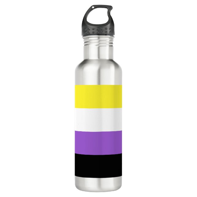 Non Binary Pride Flag 710 Ml Water Bottle (Front)