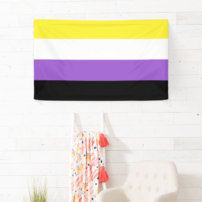 Non Binary Pride Flag Banner (Insitu)
