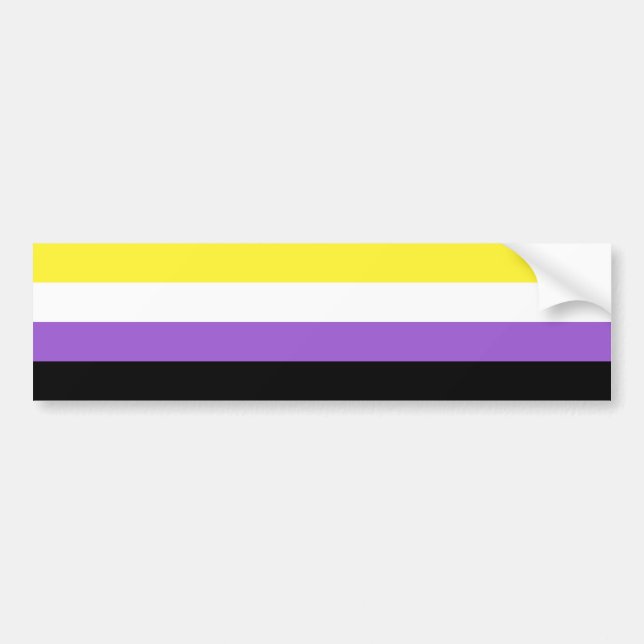Non Binary Pride Flag Bumper Sticker (Front)