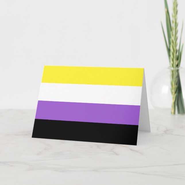 Non Binary Pride Flag Card (Front)