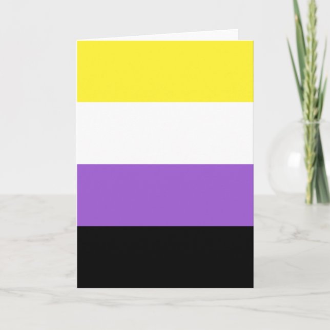 Non Binary Pride Flag Card (Front)