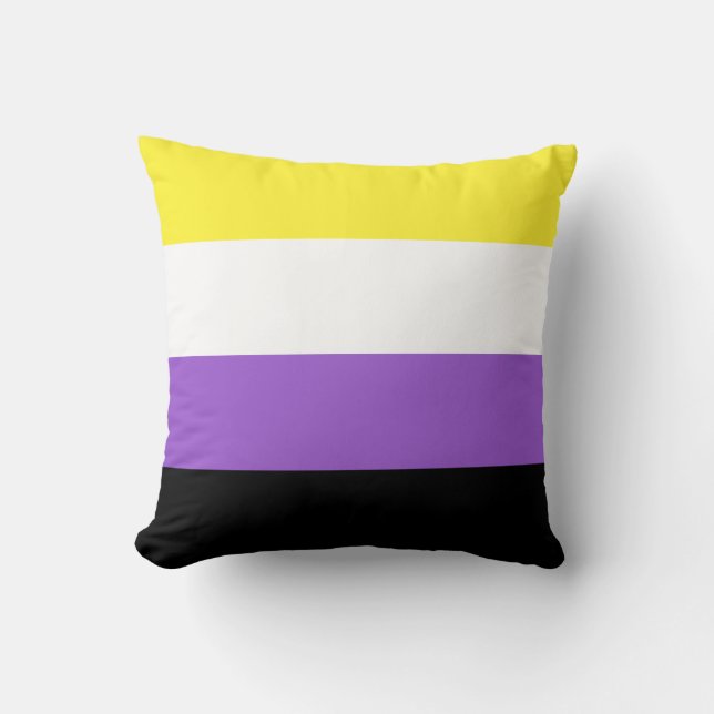 Non Binary Pride Flag Cushion (Front)
