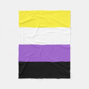Non Binary Pride Flag Fleece Blanket