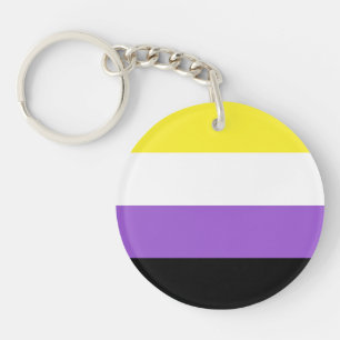Non Binary Pride Flag Key Ring
