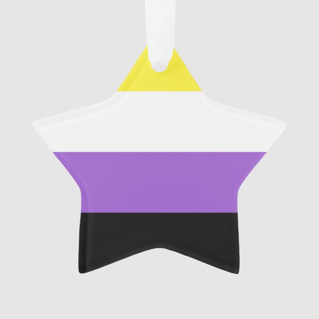Non Binary Pride Flag Ornament (Front)