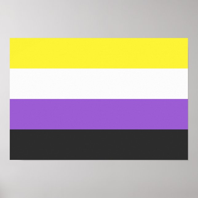 Non-Binary Pride flag Poster (Front)