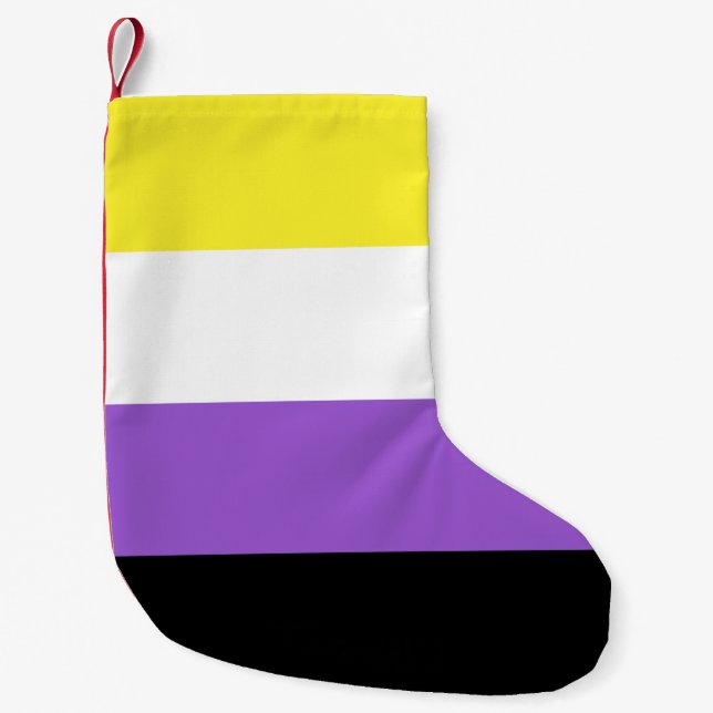 Non Binary Pride Flag Small Christmas Stocking (Front)
