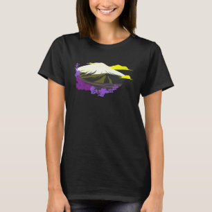Non binary Pride Japanese Wave LGBTQ NB Art LGBT N T-Shirt
