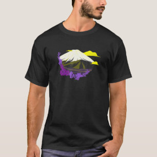 Non binary Pride Japanese Wave LGBTQ NB Art LGBT N T-Shirt