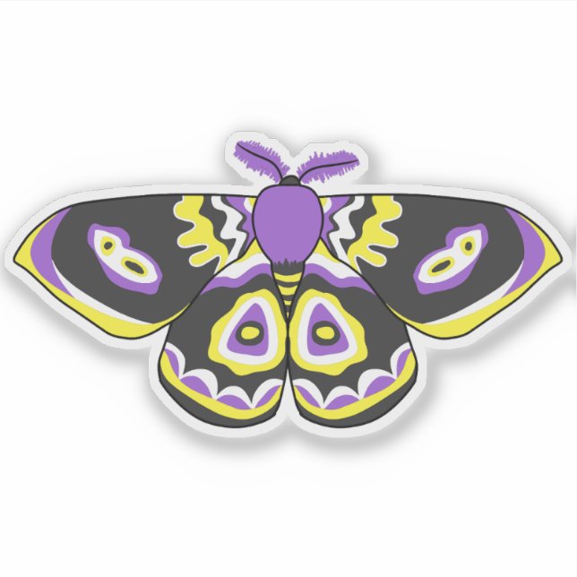 Non-Binary Pride Moth (Front)