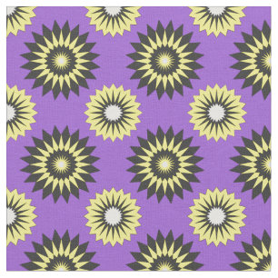 Non-Binary Pride seamless purple floral pattern Fabric