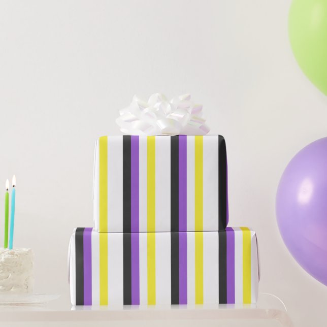 Non-binary Pride Wrapping Paper (Party Gifts)