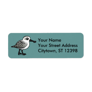 Non-breeding Spoon-billed Sandpiper Return Address Label
