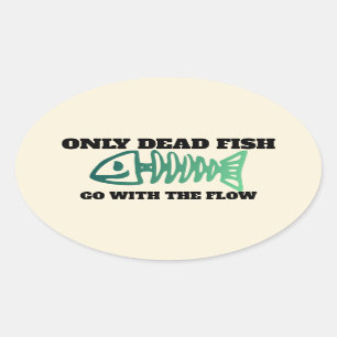 Non Conformist - Not Going With The Flow Oval Stic Sticker