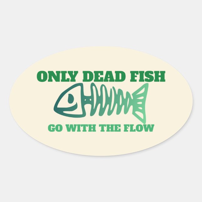 Non Conformist - Not Going With The Flow Oval Sticker (Front)