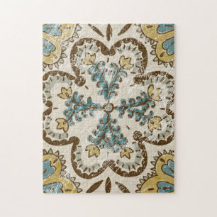 Non-Embellished Batik Square II Jigsaw Puzzle