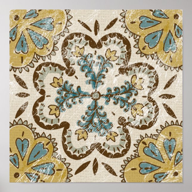 Non-Embellished Batik Square II Poster (Front)
