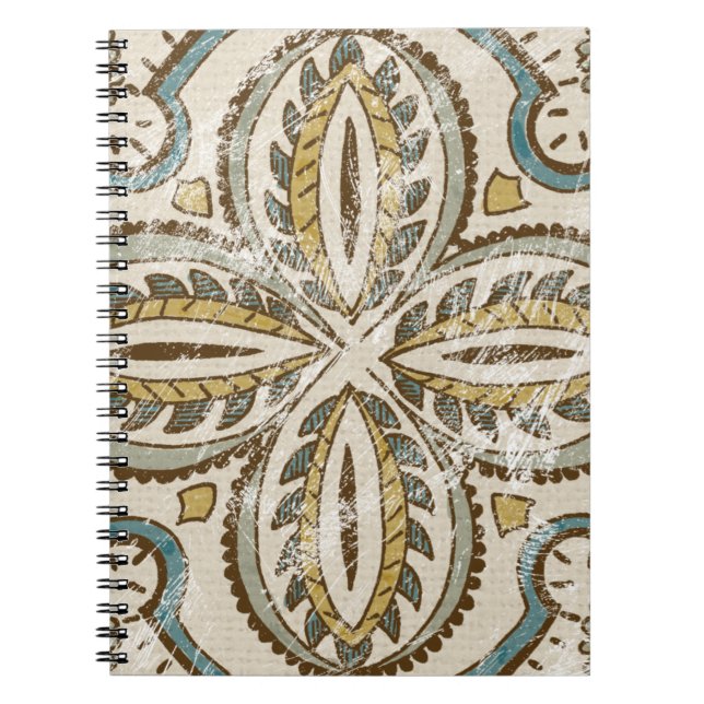 Non-Embellished Batik Square III Notebook (Front)