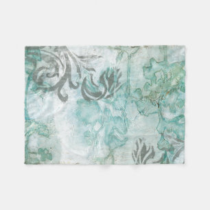 Non-Embellished Flower Spray III Fleece Blanket