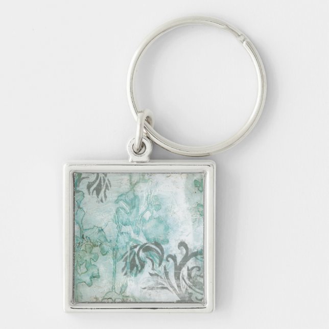 Non-Embellished Flower Spray III Key Ring (Front)