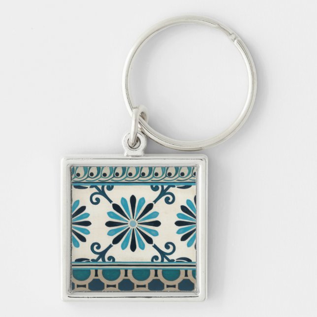 Non-Embellished Indigo Frieze II Key Ring (Front)