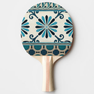 Non-Embellished Indigo Frieze II Ping Pong Paddle