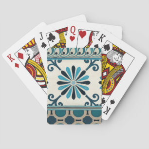 Non-Embellished Indigo Frieze II Playing Cards