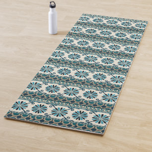 Non-Embellished Indigo Frieze II Yoga Mat