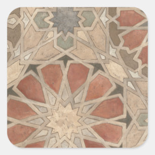 Non-Embellished Marrakesh Design I Square Sticker