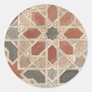 Non-Embellished Marrakesh Design II Classic Round Sticker