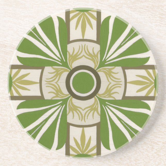 Non-Embellished Palm Motif I Coaster (Front)