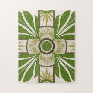 Non-Embellished Palm Motif I Jigsaw Puzzle