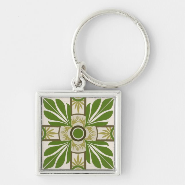 Non-Embellished Palm Motif I Key Ring (Front)