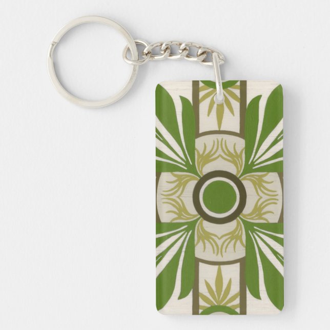 Non-Embellished Palm Motif I Key Ring (Front)