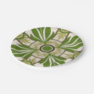 Non-Embellished Palm Motif I Paper Plate
