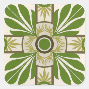 Non-Embellished Palm Motif I Square Sticker
