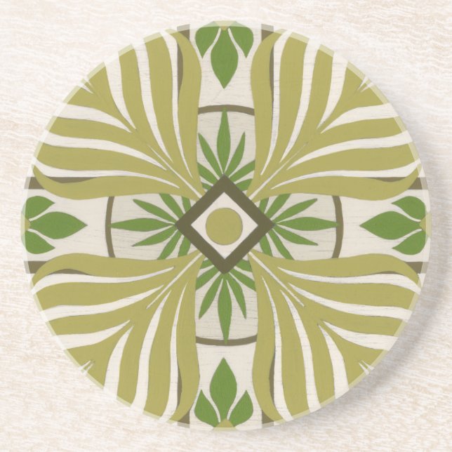 Non-Embellished Palm Motif II Coaster (Front)