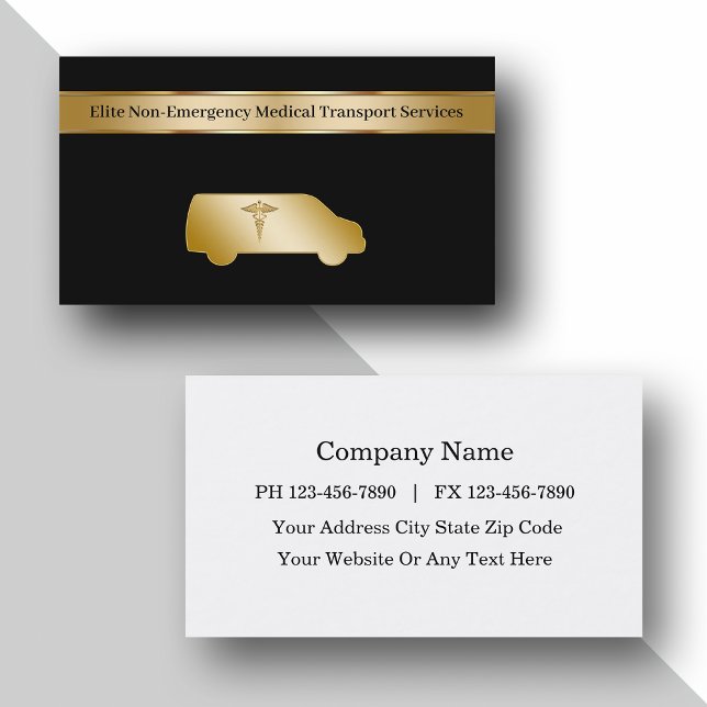 Non Emergency Medical Transport Business Cards (Creator Uploaded)