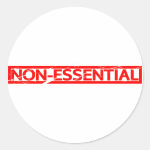 Non-essential Stamp Classic Round Sticker