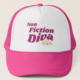  Non Fiction Diva Sassy Writing Design Logo Trucker Hat