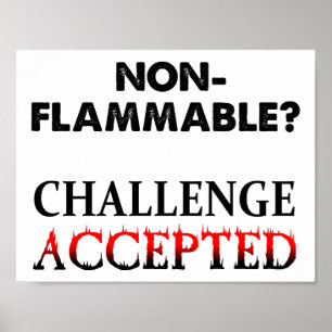 Non-Flammable Funny Poster