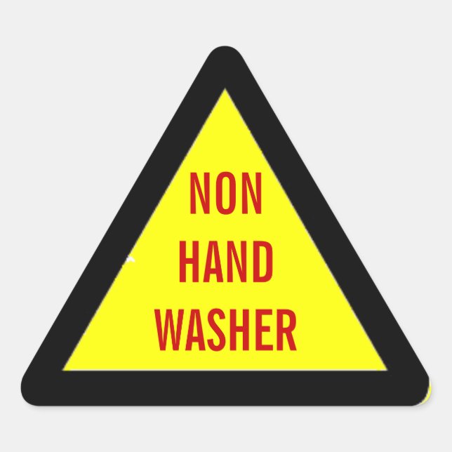 Non-Hand-Washer Warning Stickers (Front)