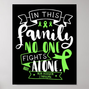 Non-hodgkin Lymphoma Awareness Family No Alone Quo Poster