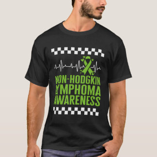 Non Hodgkin Lymphoma Awareness Lime Ribbon Green H T-Shirt