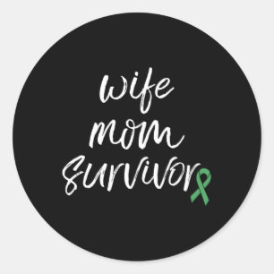 Non-Hodgkin Lymphoma Awareness Mom Survivor Remiss Classic Round Sticker