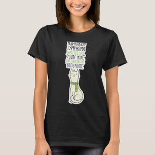Non-Hodgkin Lymphoma Fighter Survivor Quote Cat Fu T-Shirt