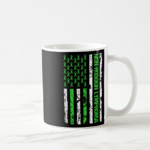 Non Hodgkin Lymphoma Flag Lime Green Ribbon Coffee Mug