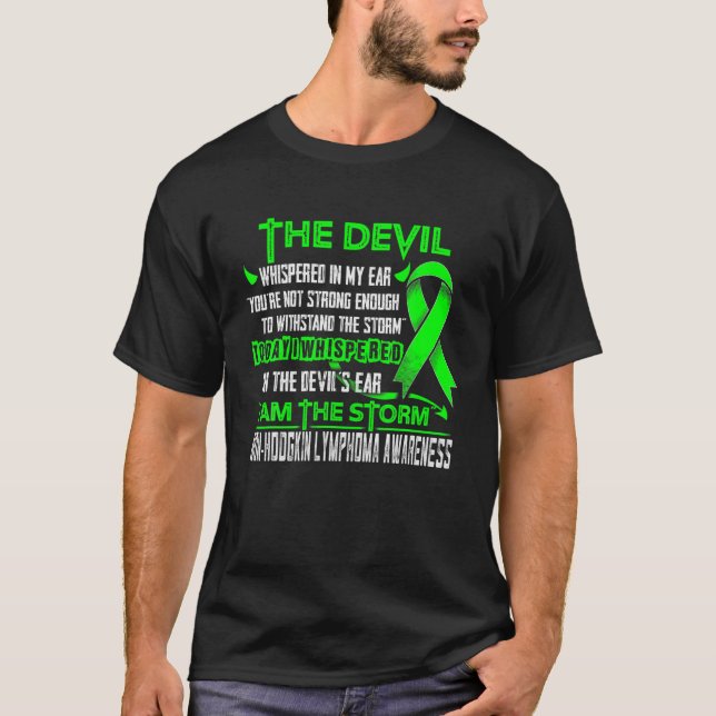 Non-Hodgkin Lymphoma I am the Storm Devil T-Shirt (Front)